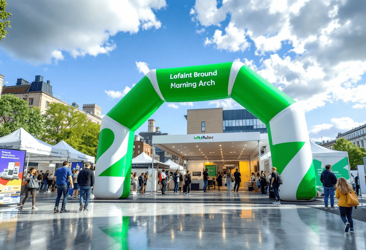 Arche gonflable publicitaire personnalisée pour animation marketing